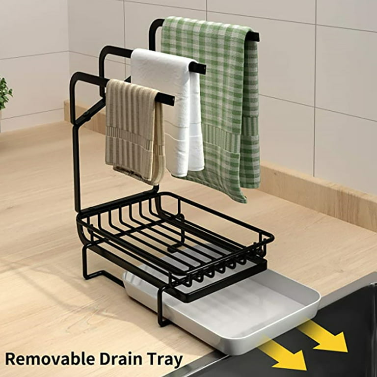 1pc Multifunctional Dishwashing Drain Rack Plastic Suction Cup Rag Rack  Sink Shelf Sponge Holder Home Storage Kitchen Accessories - Home & Kitchen  - Temu in 2023