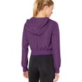thumbnail image 4 of Soffe Womens Hooded Cropped Jacket, Purple, Plus Size, 3X, 4 of 4