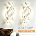 2-Piece Modern Spiral LED Wall Light, Adjustable Warm White Light ...