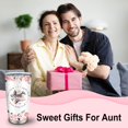 thumbnail image 4 of Aunt Gifts Tumbler - Auntie Gifts From Niece - Best Aunt Ever Gifts - Christmas Birthday Gifts For Aunt, New Aunt, Aunties - Aunt Mug 20oz - Mothers Day/Valentines Day Gifts For Aunt, 4 of 6