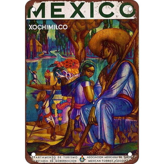 12 x 16 Metal Tin Sign - Mexican Tourism - Vintage Home Pub Club Cafe Bar Wall Art Decor