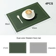 thumbnail image 2 of Versatile Dining Companions, Double-Sided Reversible Placemats Set Of 4, Heat Resistant Non-Slip Waterproof Mats For Any Table, Washable And Easy To Clean Place Mats (Green), 2 of 6