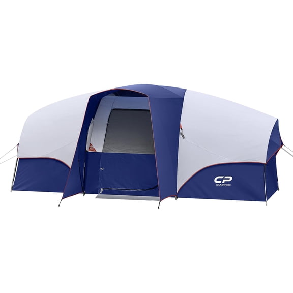 8 Person Camping Tents 5 Large Mesh Windows, Double Layer, Divided Curtain for Separated Room, Portable with Carry Bag