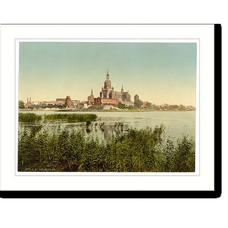 Historic Print, General view from station Stralsund Pommeraina sic Germany, 16" x 20"
