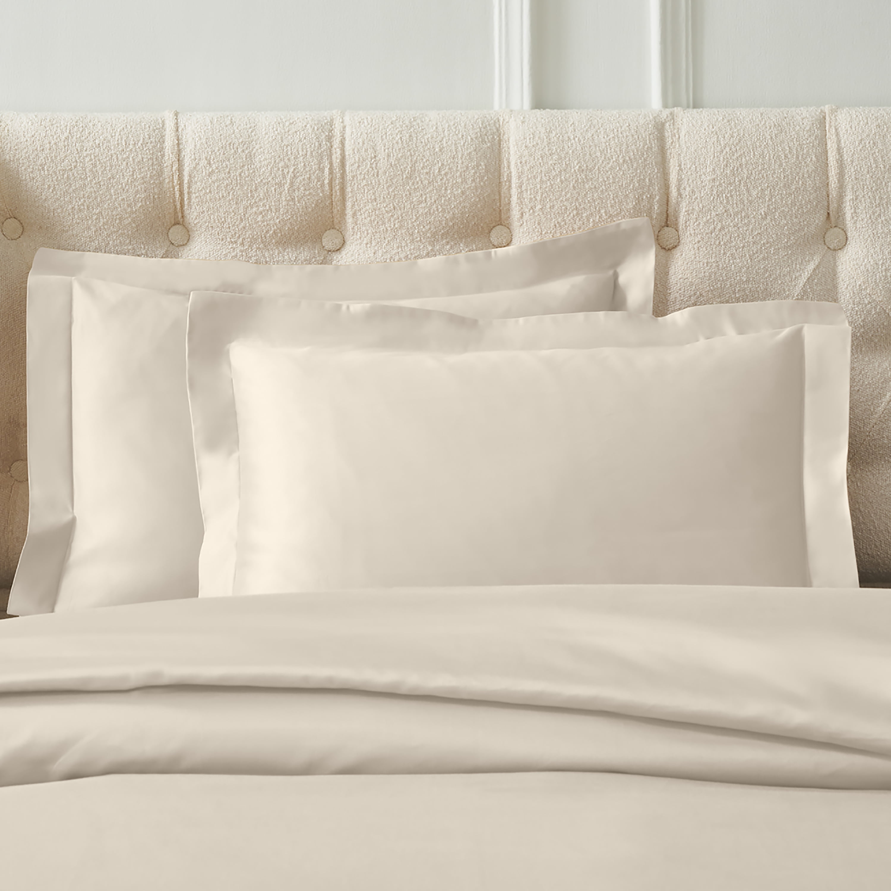 Superior Egyptian Cotton 1200 TC Solid Ivory Duvet Set, Full/Queen