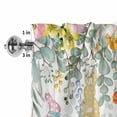 thumbnail image 2 of Valances for Windows Spring Pastoral Flower Leaf Rod Pocket Short Curtain for Bathroom Living Room Bedroom Easter Polka Dot Rabbit Egg 1 Panel 54x18in, 2 of 9