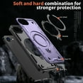thumbnail image 4 of Dteck Magnetic for iPhone 17e / iPhone 16e Case with Kickstand, Shockproof TPU+PC Case Compatible with MagSafe Military Grade Ring Stand Heavy Duty Drop Rugged Cover for iPhone 16e/17e,Purple, 4 of 6