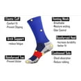 thumbnail image 2 of Falari 4 Pairs Athletic Socks Sport Running Calf Socks Non-Slip Grip Bottom Crew Socks for Men Fit Shoe Size 7-11 (Black), 2 of 7