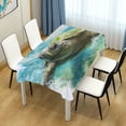 thumbnail image 6 of Qxltty Great Turtle Square Tablecloth 60×108in Thick Wrinkle Resistant Heat Proof Durable Table Cover for Dining Table, 6 of 9