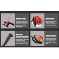 thumbnail image 6 of Floseru 52cc 2-Stroke Gas Weed Wacker | 2-in-1 Cordless Gas Lawn Mower | 2.2KW/8500RPM String Trimmer | for Villa Garden Community Lawn Park, 6 of 9