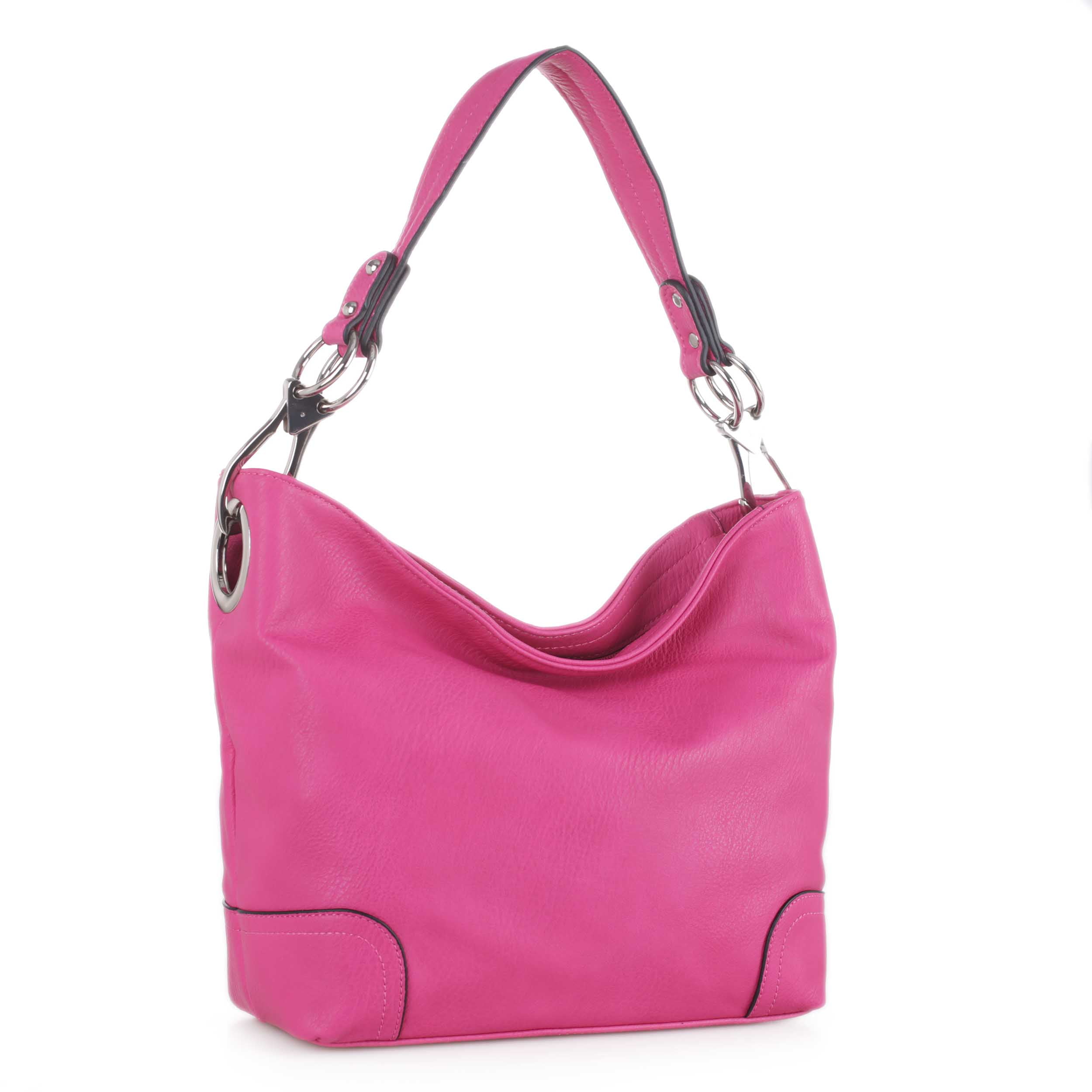 MKF Collection Emily Soft Vegan Leather Hobo Bag by Mia K. - Fuchsia ...