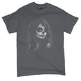 thumbnail image 5 of Web Sugar Skull T-shirt Black White Monochrome Gothic Beauty Elegant Day of the Dead Dia de Los Muertos Men's Tee, 5 of 7