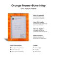 thumbnail image 3 of Handicrafts Home 5x7 Classic Bone Inlay Picture Frames Picture Frames, Orange, 3 of 7