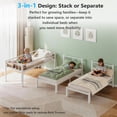 thumbnail image 2 of Ktaxon Metal Twin Triple Bunk Bed, Twin over Twin over Twin XL Bed Frame for 3, Separates Into 3 Twin Beds, White, 2 of 9