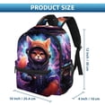 thumbnail image 2 of Starry Animals Cute Adjustable Shoulder Strap Backpack with Large Capacity, Printed Design, Lightweight, 2 of 6