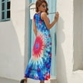 thumbnail image 6 of Colorful Swirls Tie-dye Sleeveless Dress Female Clothing Dress Women Summer 2025 Dress, 6 of 6