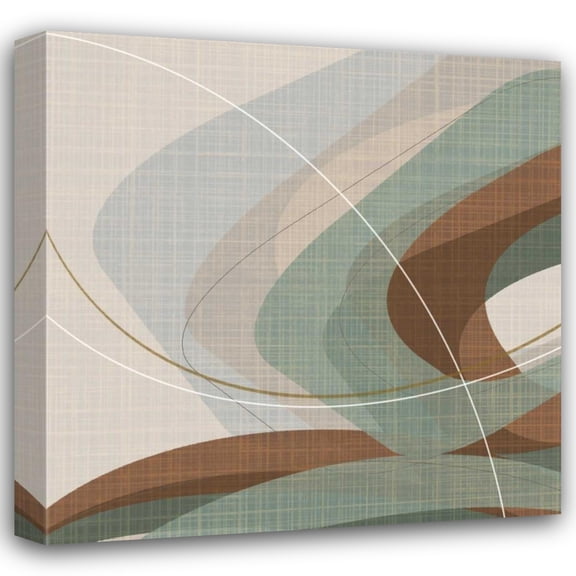 Ahava 20x20 Gallery Wrapped Canvas Wall Art Titled - Mint Ripple I
