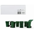 thumbnail image 4 of Set of 6 Green Garbage Trash Bin Containers Replica 1/34 Models by First Gear, 4 of 4