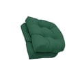 thumbnail image 4 of Cojines de asiento de patio de mimbre para interior y exterior, cojines de asiento con mechones, cojines para muebles de patio, juego de 2 para patio, Verde oscuro, 4 of 8