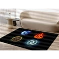 thumbnail image 2 of Modern Rug, Office Decor Rugs, Earth Rugs, Rugs, Indoor Rug, Element Rugs, Customs Rug, Bath Rug, Gift For The Home Rug, Black Rug, 2.6'x4' - 80x120 cm, 2 of 4
