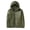 Army Green, variant on Men Cotton Coat Hooded Long Sleeve Zipper Placket Warm Outwear Solid Color Thin Quilted Coat with Pockets
