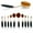 Black - Rose Gold, variant on Beauty Experts Set of 10 Oval Beauty Brushes