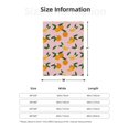 thumbnail image 4 of Throw Blanket for Couch Sofa and Bed, Delicious Orange Flower Pink Super Soft Plush Throw Blanket, Fuzzy Cuteness Comfy Warm Washable Flannel Blanket & Throws for All Season 40"x30", 4 of 5
