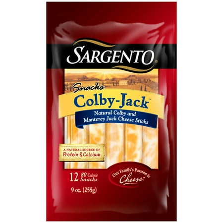 Sargento Snacks Colby-Jack Cheese Sticks, 12 count, 9 oz