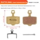 thumbnail image 2 of 1 Juego de pastillas de freno de disco hidráulico para bicicleta, pastillas de freno de disco de bicicleta MTB de Metal, 29,8x32,2mm, 2 of 4