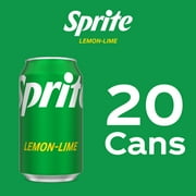Sprite Lemon Lime Soda Soft Drinks, 12 fl oz, 20 Pack