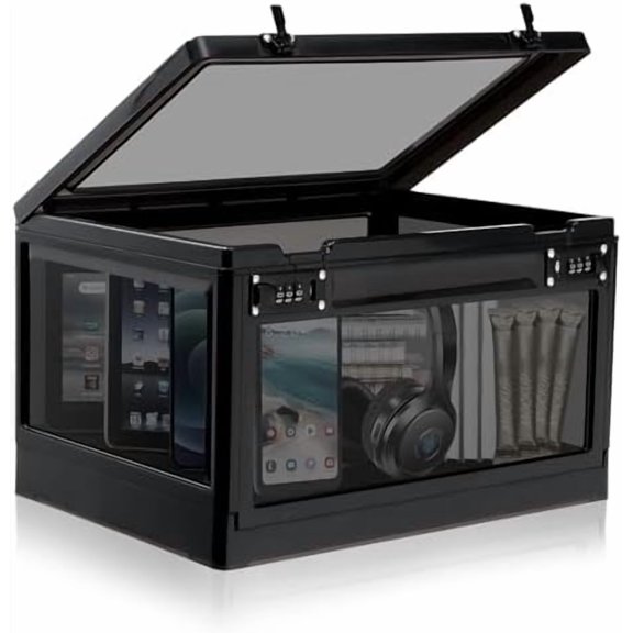 Large Lock Box for Personal Items, 24 Litre Combination Lockable Storage Box for Office Locker/School/Medicine/Snacks/Phone Jail/Electronic/Home
