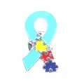 thumbnail image 4 of TechWave Awareness Metal Lapel Pins Set Of 5: Puzzle Piece Heart Ribbon & Badge Design Embellishments Rhinestone Embellishments for Crafting Men Lapel Pin for Suits Brooches for Men Wreath Brooch, 4 of 7