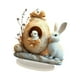 thumbnail image 4 of Letrero de mesa con escena de conejo y pollito de Pascua plano en 2D, accesorio y adorno de mesa 20cmx20cm, 4 of 9