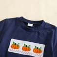 thumbnail image 6 of DHFJKG Kids Toddler Boys Halloween Outfits Short Sleeve Shorts Embroidered Pumpkin Design Lightweight Tshirt Shorts 2 Piece Set Toddler Litter Boys Leisure Outfits 12-18 Months, 6 of 6