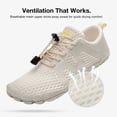 thumbnail image 3 of KOLILI Women Water Shoes Quick-Dry Aqua Shoes Non-Slip Barefoot for Beach Hiking Swim Pool Kayaking Surfing Beige/Apricot 7.5, 3 of 7