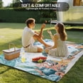 thumbnail image 4 of Sea Turtle Coastal Outdoor Rug for Patio/Deck/Porch, Non-Slip Large Area Rug 4 x 6 Ft, Summer Nautical Starfish Coral Ocean Indoor Outdoor Rugs Washable Area Rugs, Camping Rug Carpet Runner, 4 of 8