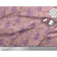 thumbnail image 3 of Soimoi Rouge Tissu de Canard de Coton Feuille & Paisley Impression Tissu à Coudre Yard 56 Pouces de Large, 3 of 3