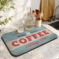 thumbnail image 3 of Coffee Cup Vintage Desig Coffee Bar Mat Accessories for Countertop Absorbent Hide Stain Dish Drying Mats for Kitchen Counter Draining Pad Under Coffee Maker Coffee Pot Espresso Machine 19.5x12in, 3 of 7