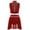 Burgundy, variant on Alvivi Girls Tank Top with Skirted Leotard 2-Piece Lyrical Dance Outfits Ballet Contemporary Dancewear Navy Blue 6