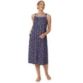 thumbnail image 3 of Aria Women's Sleeveless Long 100% Cotton Nightgown in 46", Sizes XS to 5X, 3 of 6