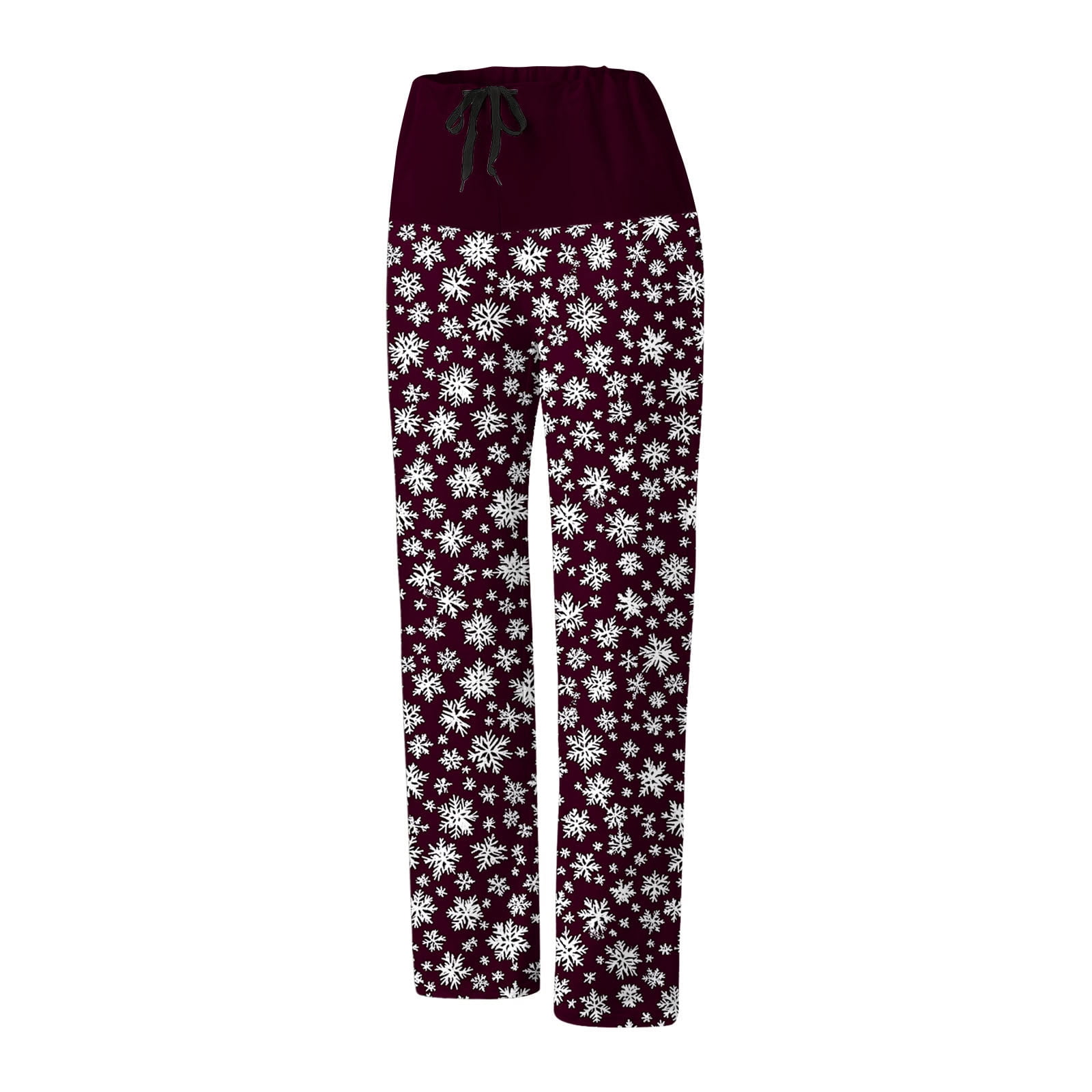 Pantalon De Pyjama Femme Noël - Imprimé Festif, Taille élastique, Jambes Larges - Confort Hiver - 5