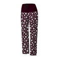 thumbnail image 6 of BLVB Women Christmas Pajama Pants Comfy Lounge Wide Leg Casual Stretch Palazzo Drawstring Pj Bottoms Pants S-2XL, 6 of 6