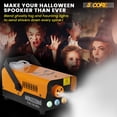 thumbnail image 5 of Fog Smoke Machine 750W & 2700CFM LED Lights Effect Low Lying Indoor 250ML Fog Maker with Fogger for Halloween with 1 Wired Receiver & RGB Remote Controls -Orange, 5 of 9
