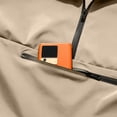 thumbnail image 6 of IROINNID Men Solid Stand Collar Half Zip Pullover Wind Jacket, Zip Chest Pocket Elastic Cuff Raglan Lightweight Outdoor Casual Top (Khaki,XS)TopsBlouses & Tops, 6 of 9
