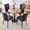4 Black Chairs, variant on TesNus Dining Table Set for 4, 31” Small Kitchen Table Set for 4, 5 PCS Wood Color Dining Room Table Set with Brown Dining Chairs, Recessed Circular Wave Top Table for Dining Room Kitchen Farmhouse