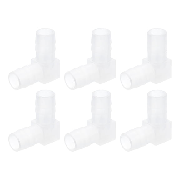 Uxcell 3/8" 90 Degree Elbow Hose Barb, 6Pack Aquarium Air Valve Connector Tubing for Fish Tank Pond Air Line
