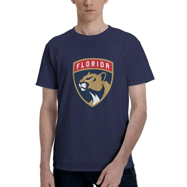Florida Panthers Mode T-Shirt à Manches Courtes pour Hommes Bleu Marine Grand