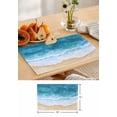 thumbnail image 5 of Summer Beach Blue Ocean Placemats Set of 4,Wipeable Washable Table Mats for Dining Tables,Coastal Waves Abstract Art Place Mats for Kitchen Event Party Tabletop Decor, 5 of 7