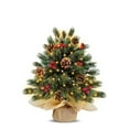 thumbnail image 5 of 18 Inch Tabletop Christmas Tree with 30 Lights Battery Operated Red Berry Pinecone Realistic-Feel PE Artificial Mini Small Xmas Tree Christmas Decorations Table Home Indoor, 5 of 7