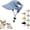 Blue, variant on Dog Baseball Cap with Ear Holes, Adjustable Pet Sun Visor Hat for Large Medium Small Dogs & Cats, Breathable Summer Outdoor Puppy Beach Bonnet Headwear, Photo Props (Gray, Medium)
